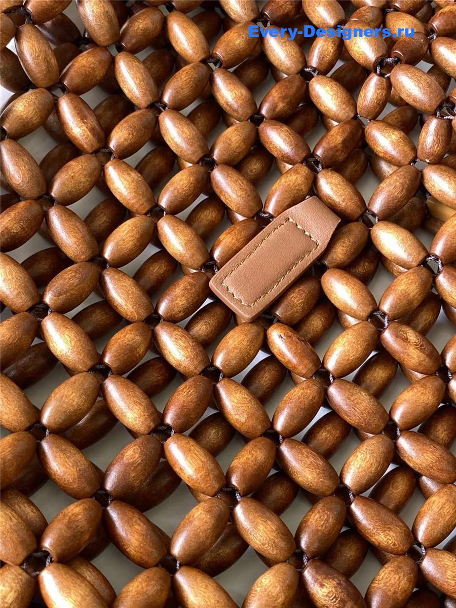 Sa1nt Lau*nt le 5 À 7 beaded wood hobo bag