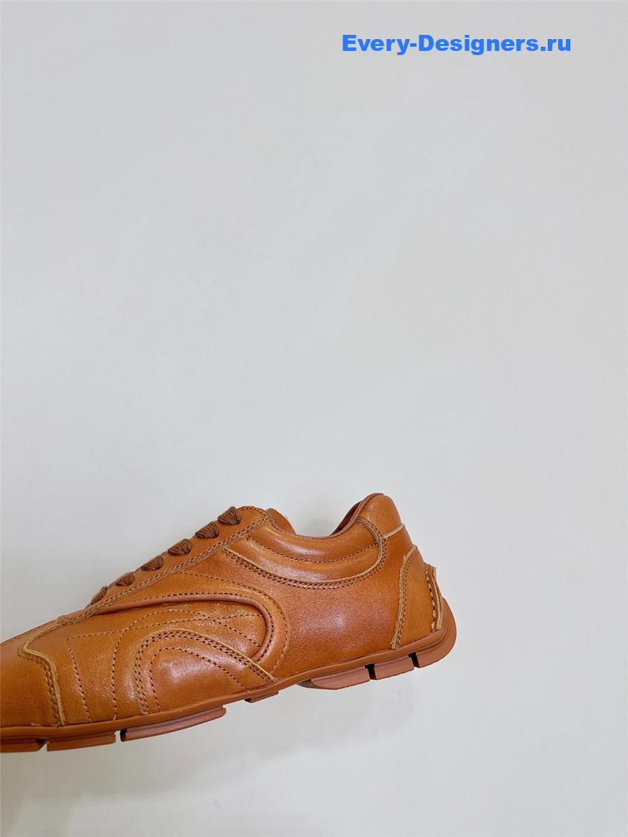 Pra*a brown leather sneakers