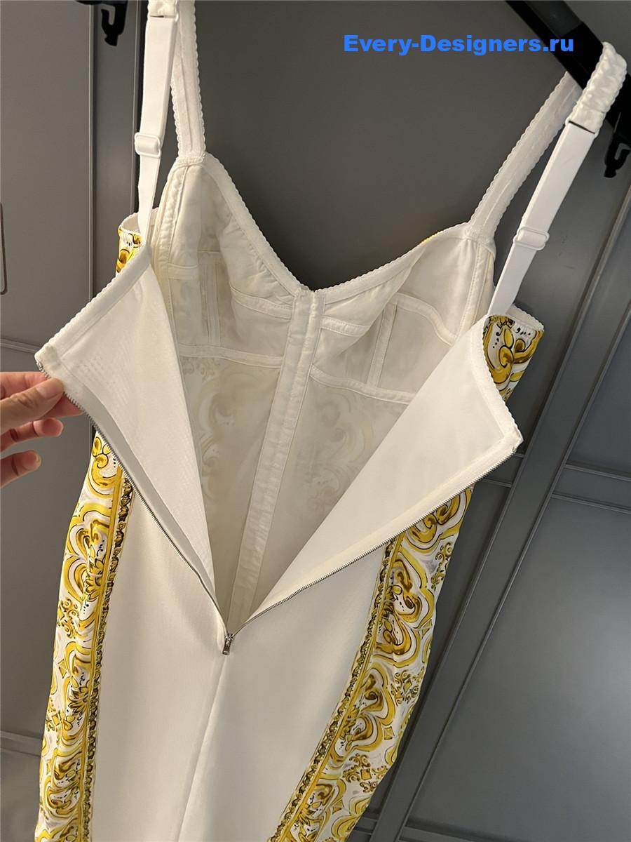 Dolce & Gabbana Floral-Print Stretch-Silk Midi Dress