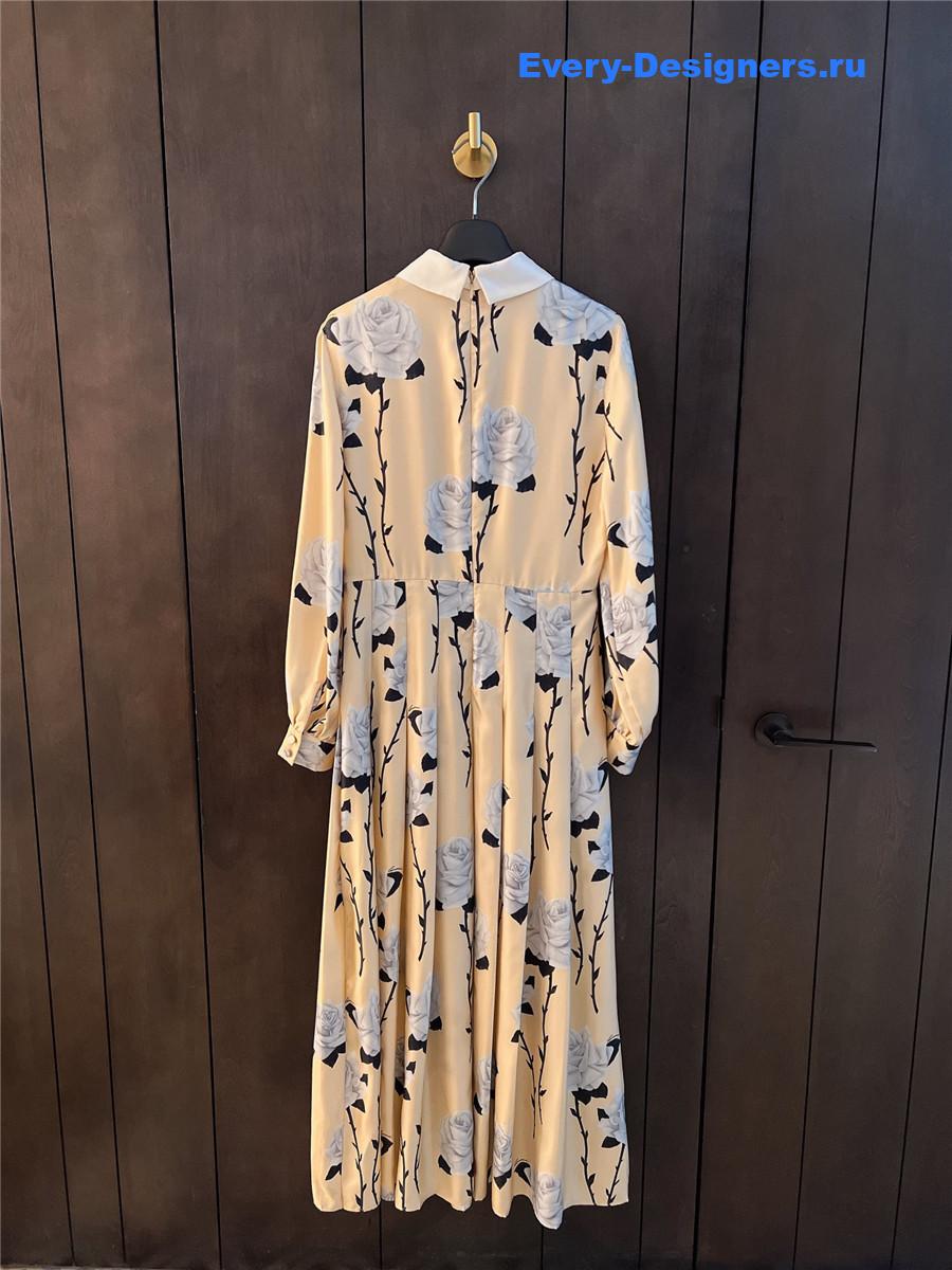 Gvc*1 floral print crepe de chine dress