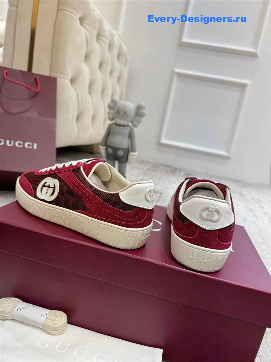 Gvc*1 g74 burgundy sneakers