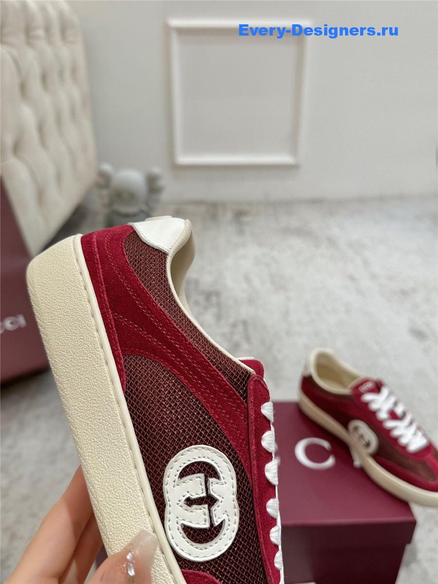 Gvc*1 g74 burgundy sneakers