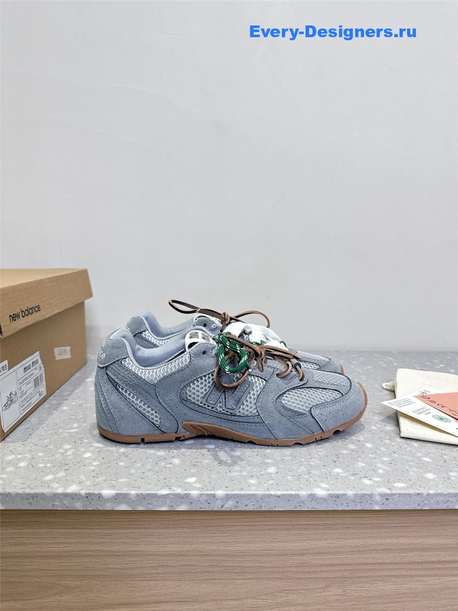Miu Miu x New Balance 530 SL Light Blue Suede Sneakers
