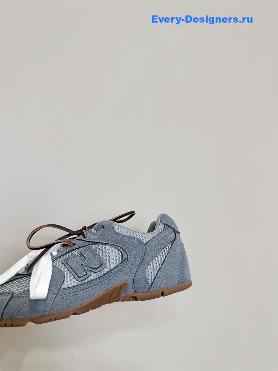 Miu Miu x New Balance 530 SL Light Blue Suede Sneakers