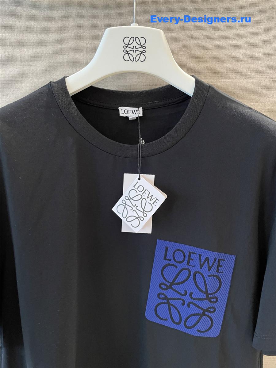 L0ew* black embroidered logo t-shirt