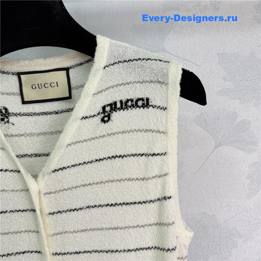 Gvc*1 white striped sleeveless dress