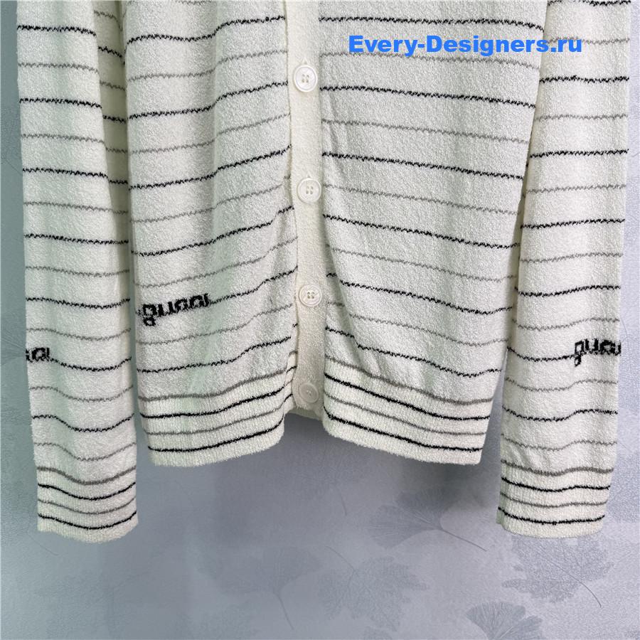 Gvc*1 black and white striped cardigan