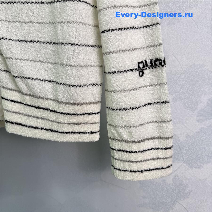 Gvc*1 black and white striped cardigan