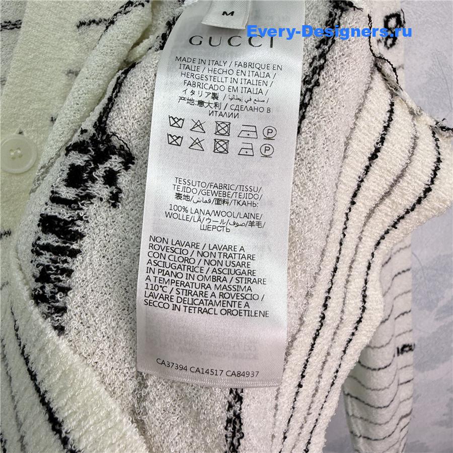 Gvc*1 black and white striped cardigan