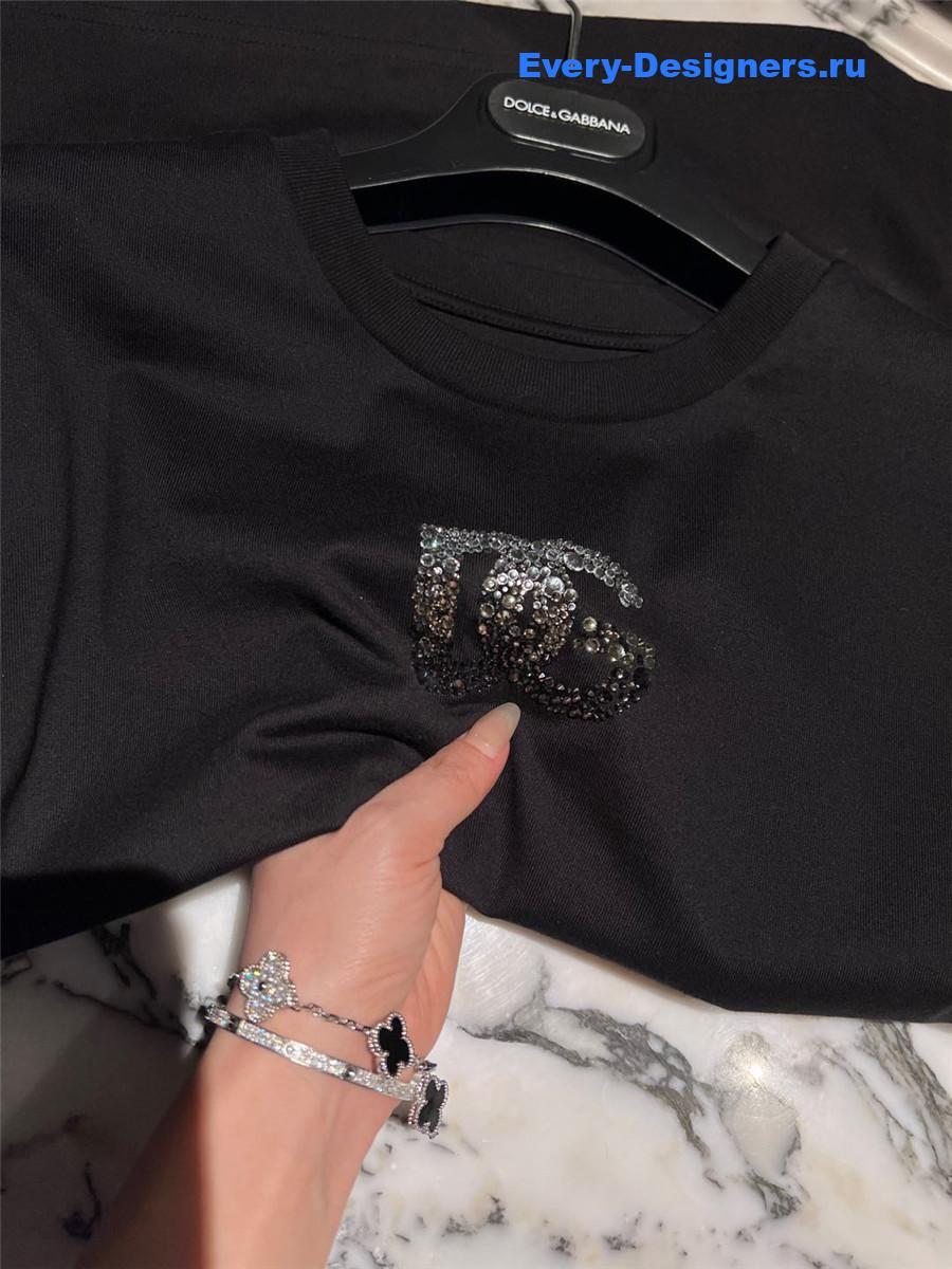 Dolce & Gabbana Crystal Logo T-Shirt