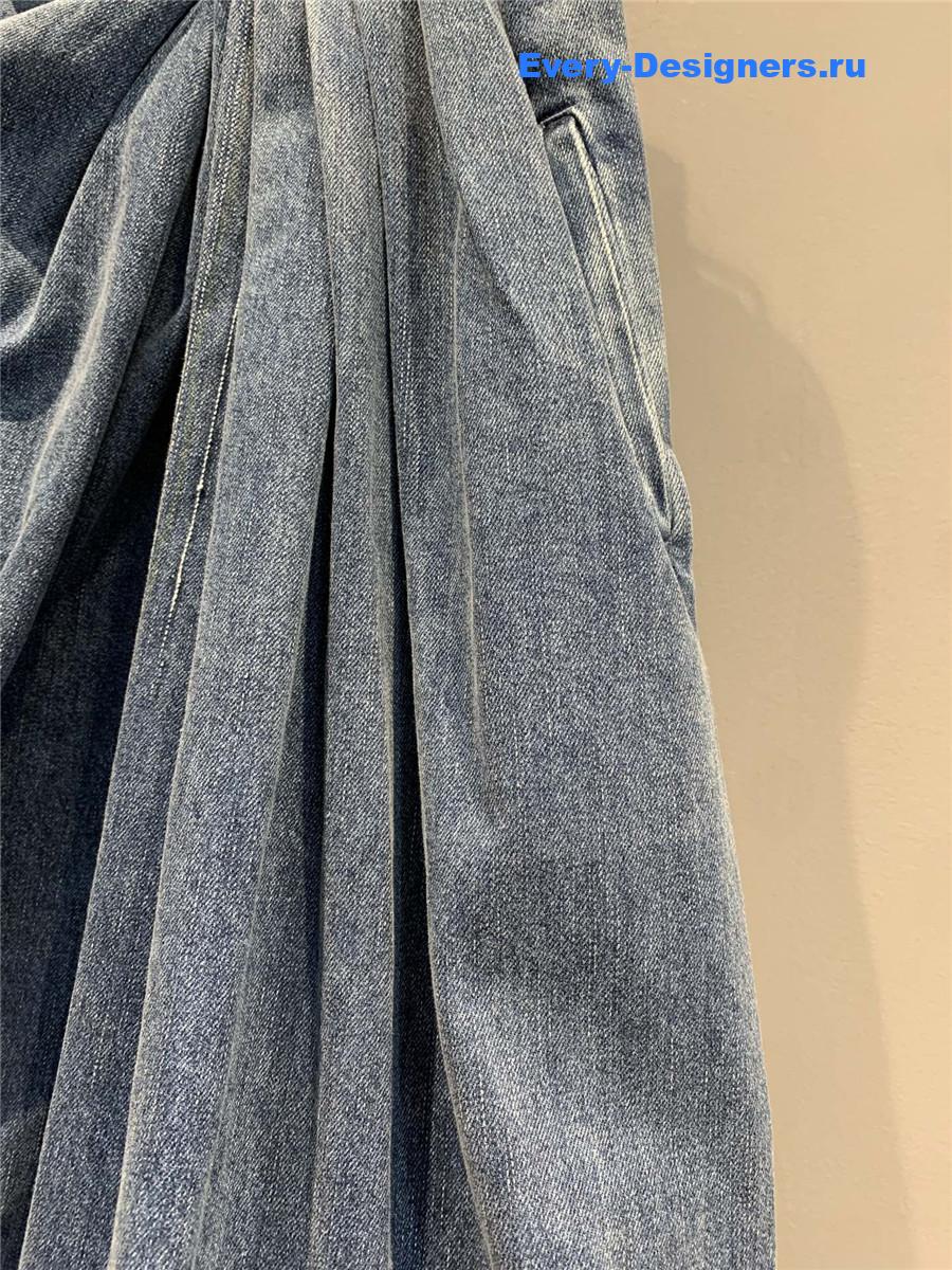 L0ew* draped denim jeans