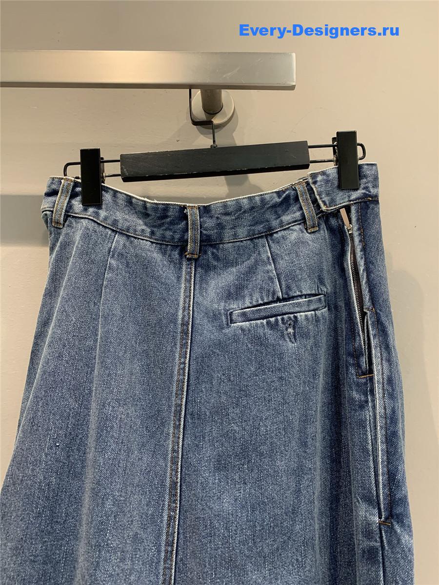 L0ew* draped denim jeans