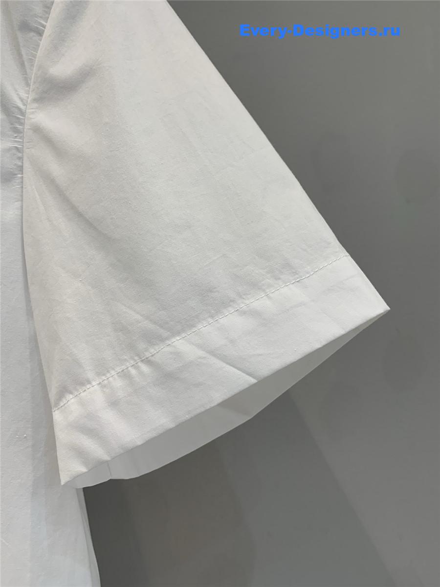 D10r white poplin short sleeve shirt
