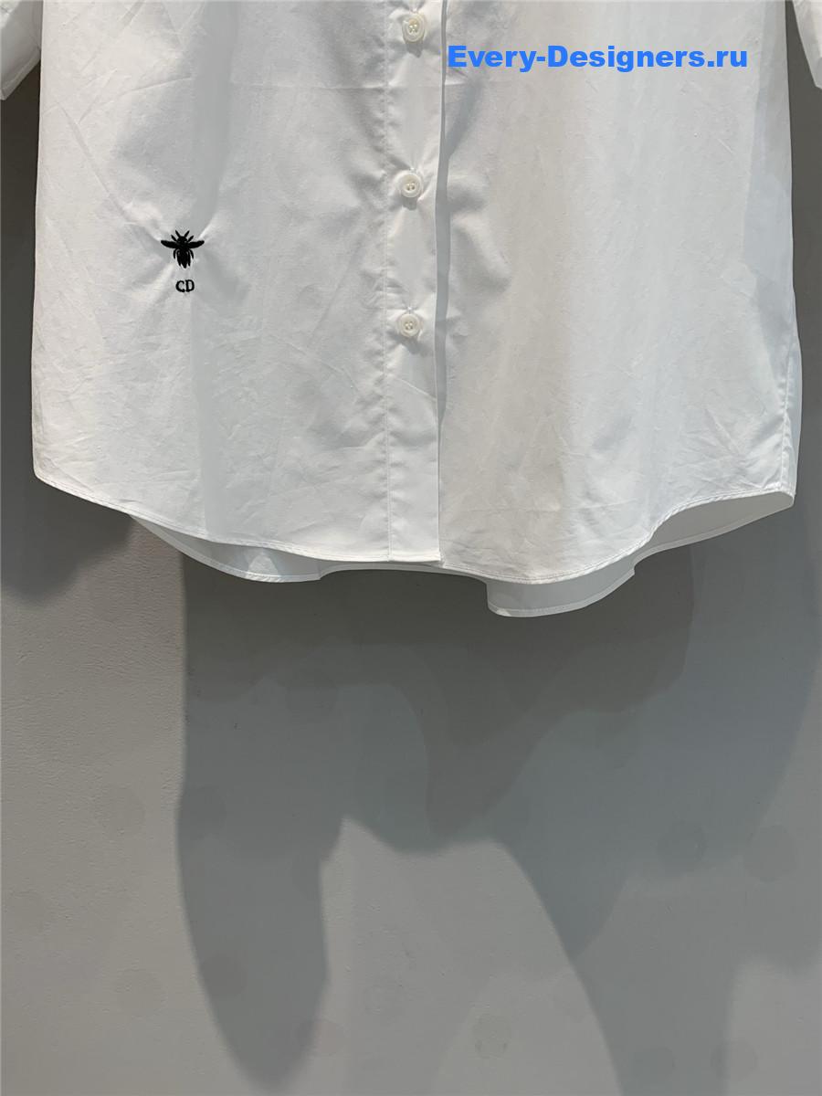 D10r white poplin short sleeve shirt