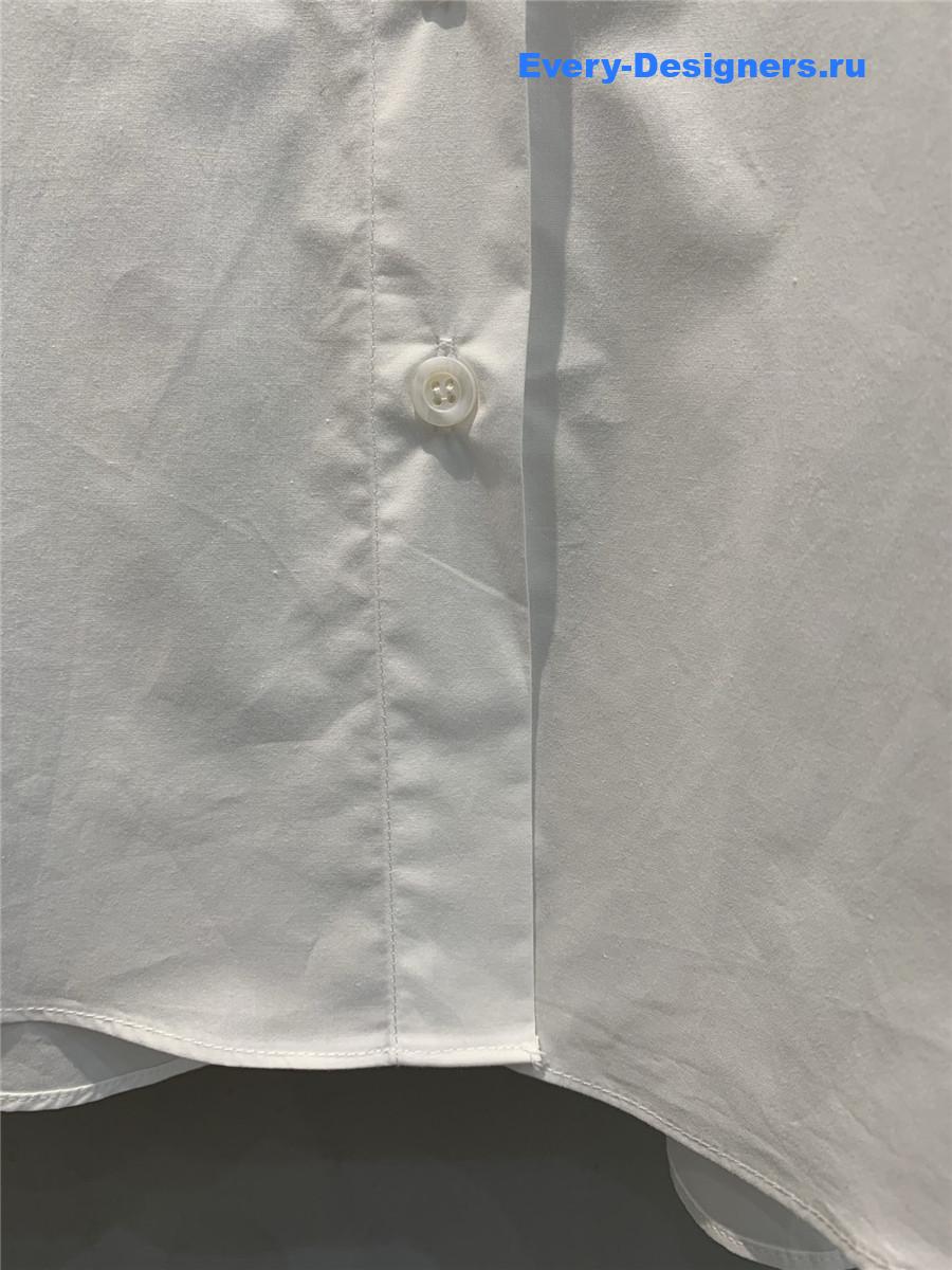 D10r white poplin short sleeve shirt