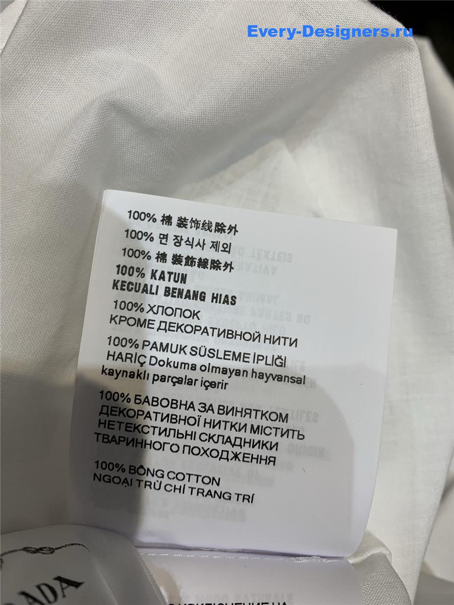 Pra*a embroidered batiste shirt