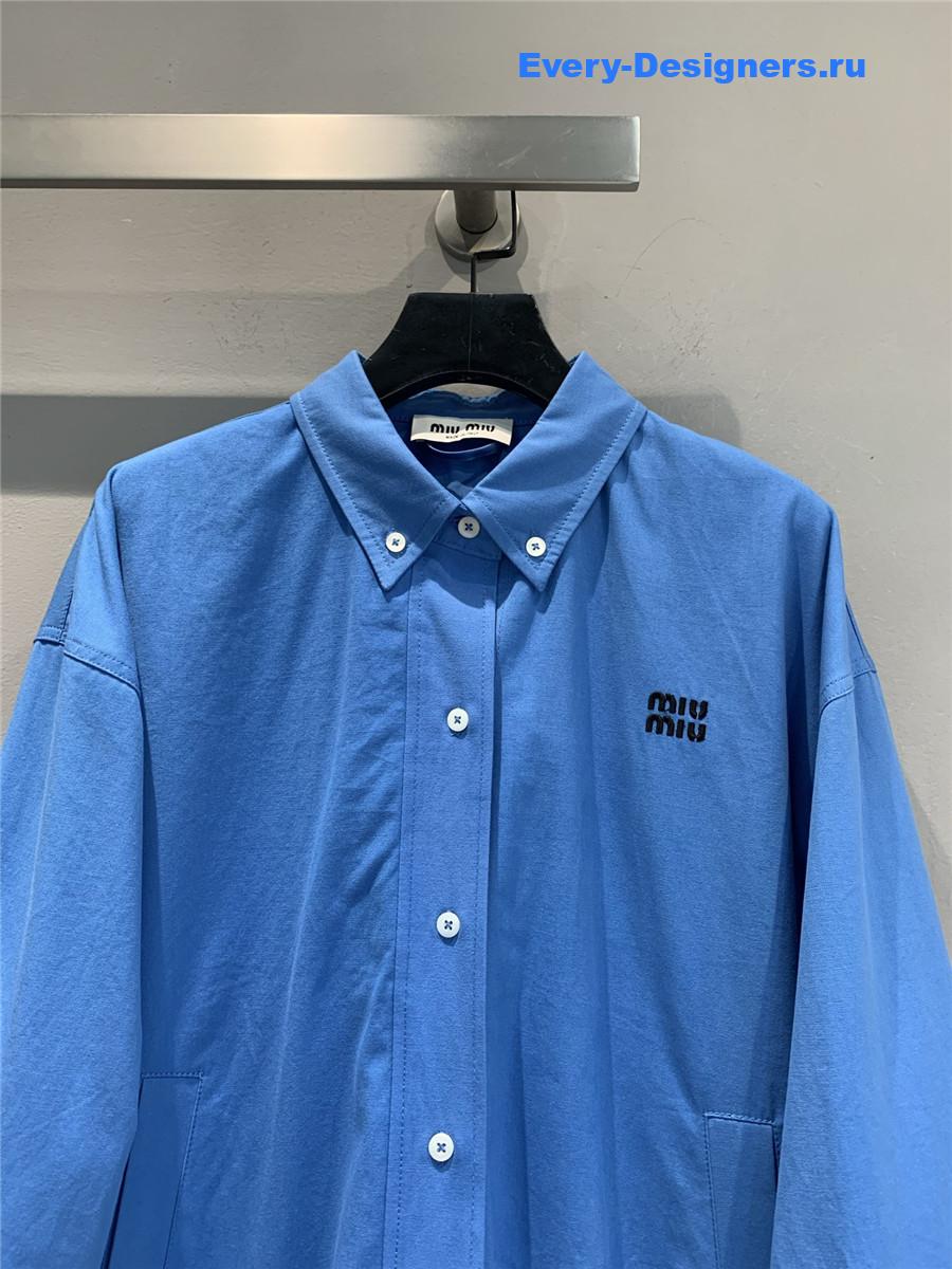 Miu Miu Blue Blouson Jacket
