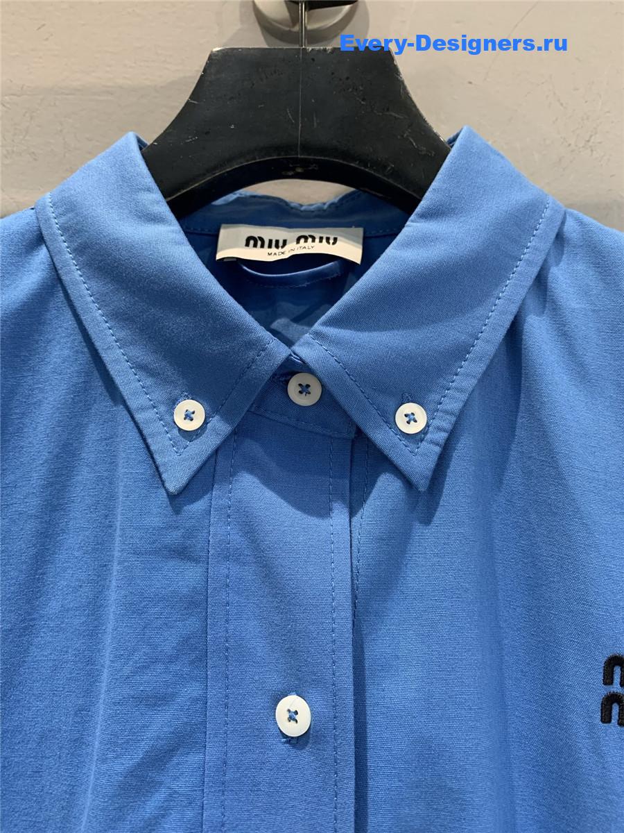 Miu Miu Blue Blouson Jacket