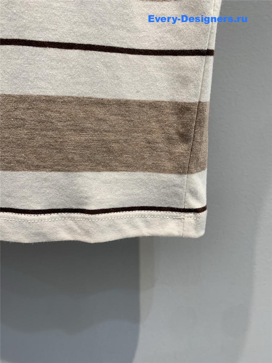 Miu Miu Black Striped Logo T-Shirt