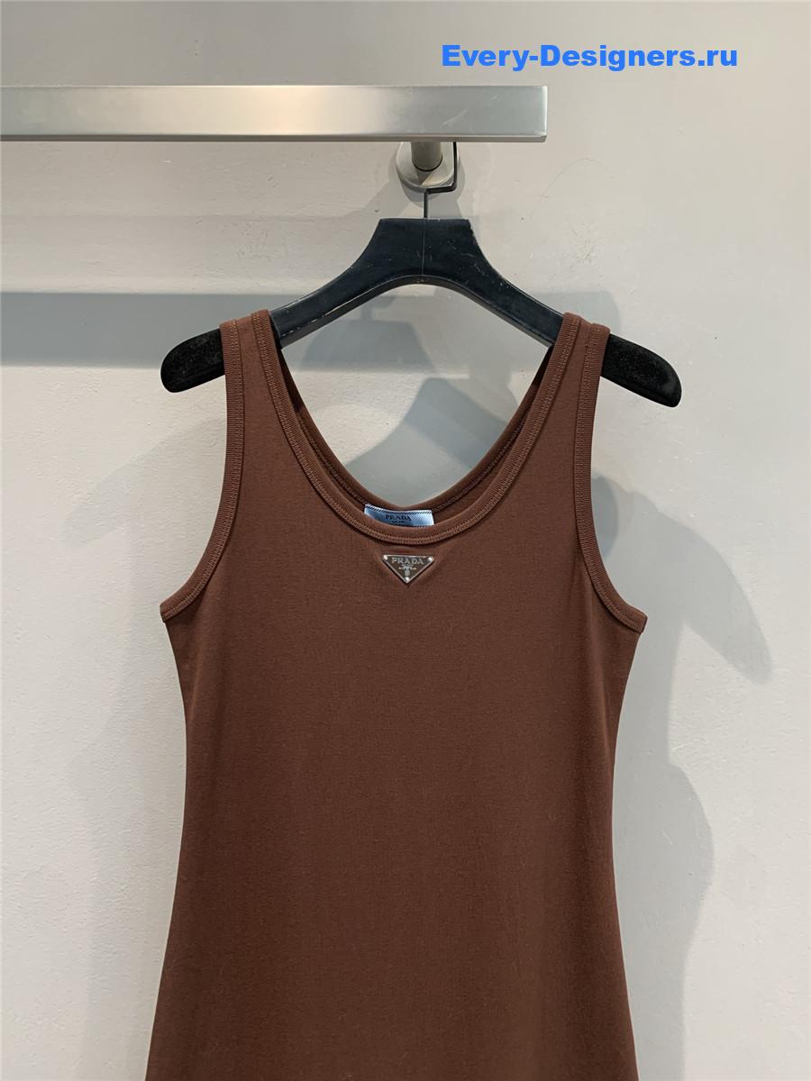 Pra*a brown vest dress