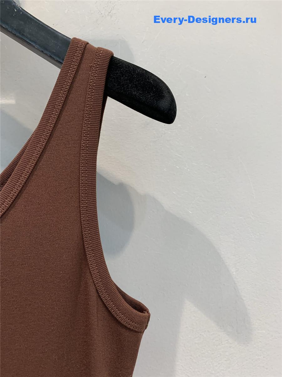 Pra*a brown vest dress