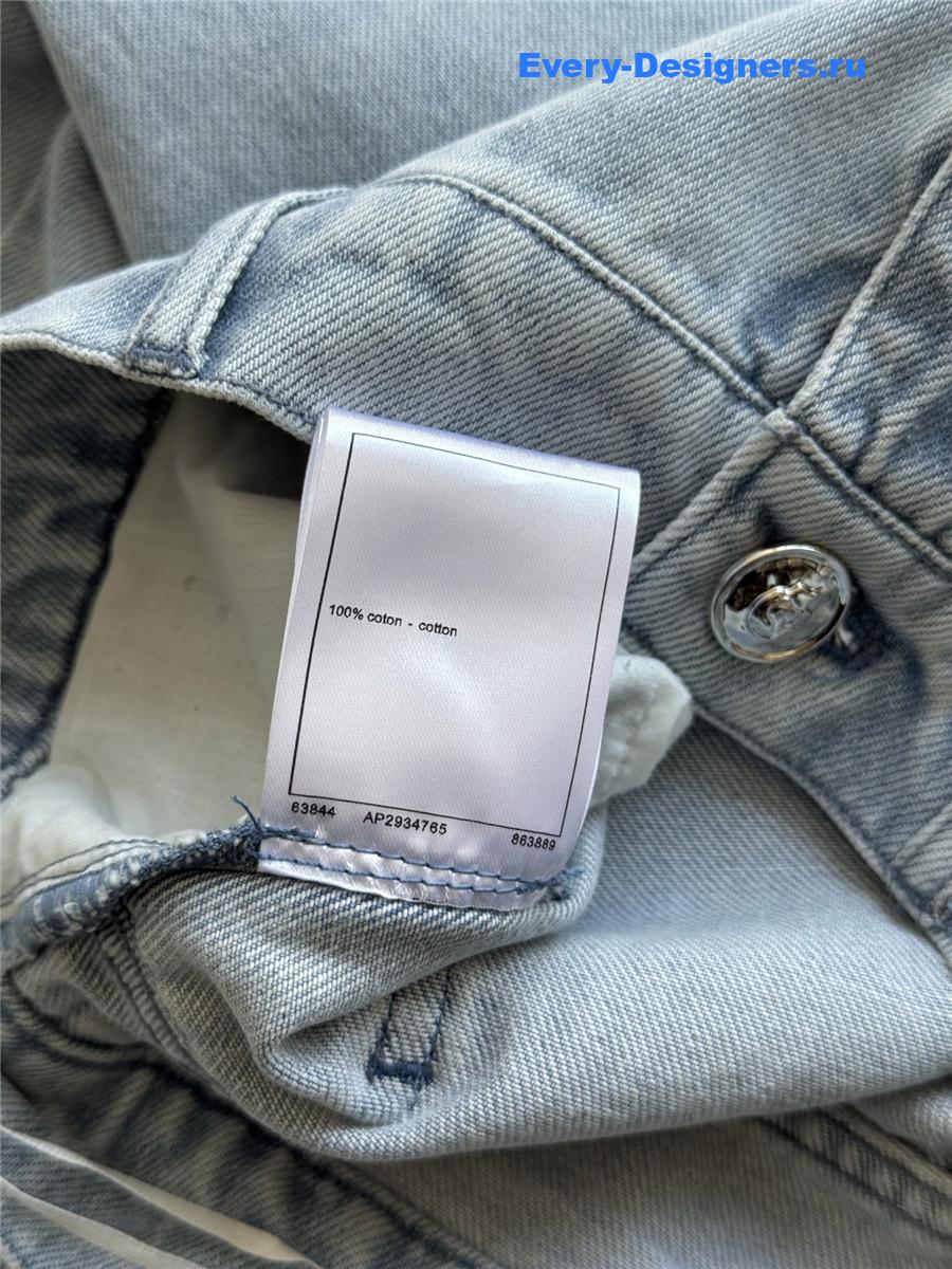 Ch**el rhinestone straight-leg jeans