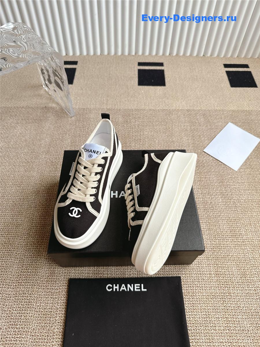 Ch**el black cc logo platform sneakers