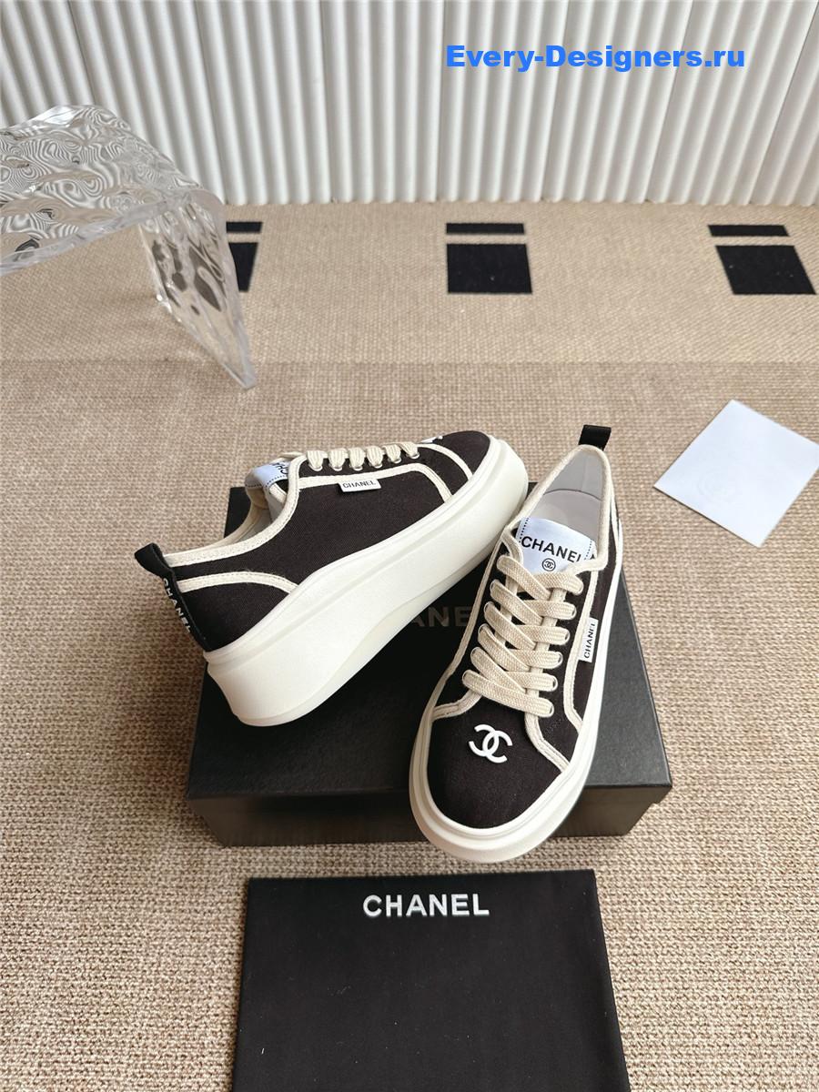 Ch**el black cc logo platform sneakers
