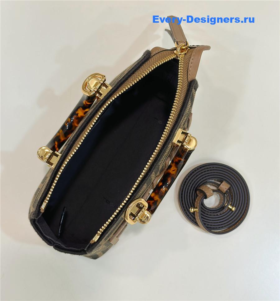 F**di small brown ff boston bag