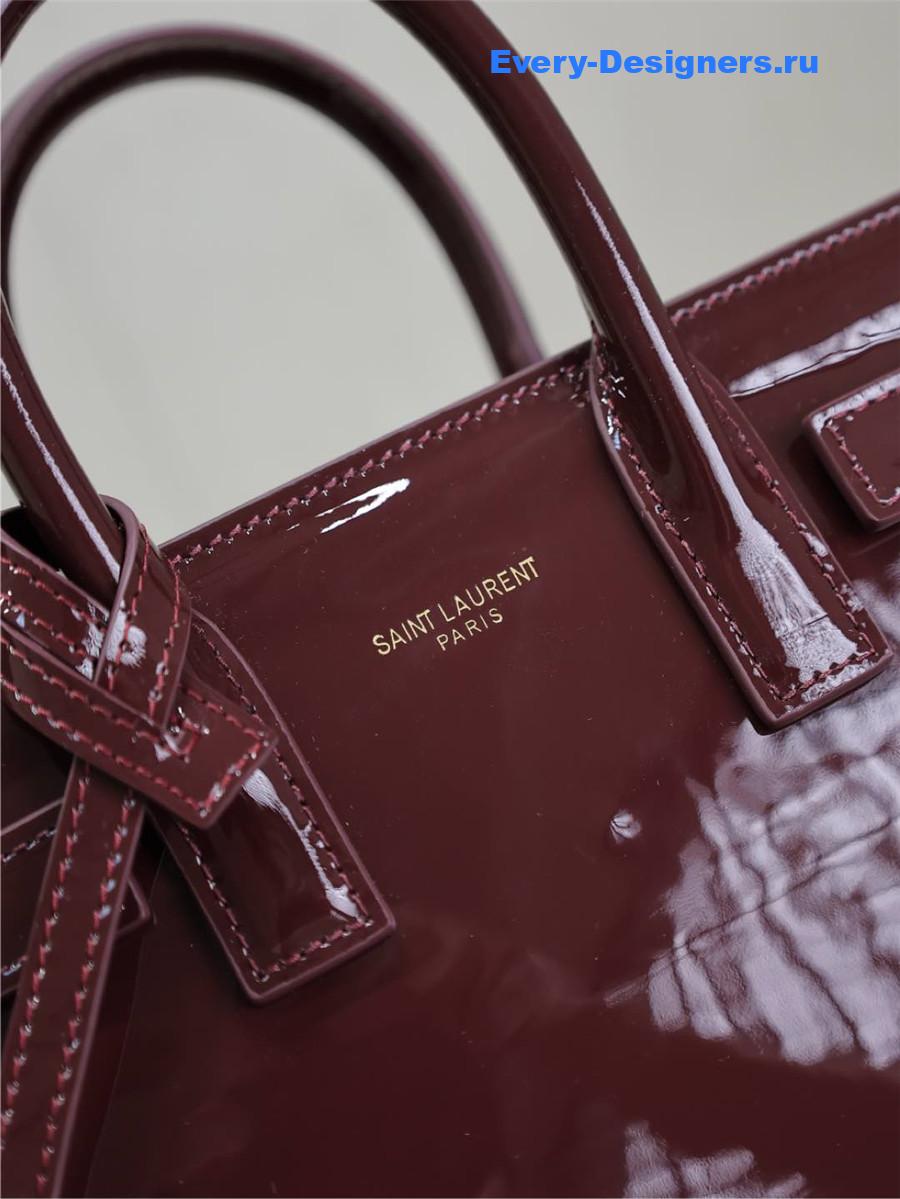 Sa1nt Lau*nt burgundy sac de jour bag