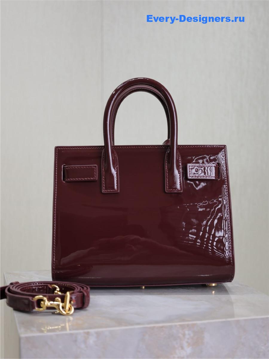 Sa1nt Lau*nt burgundy sac de jour bag