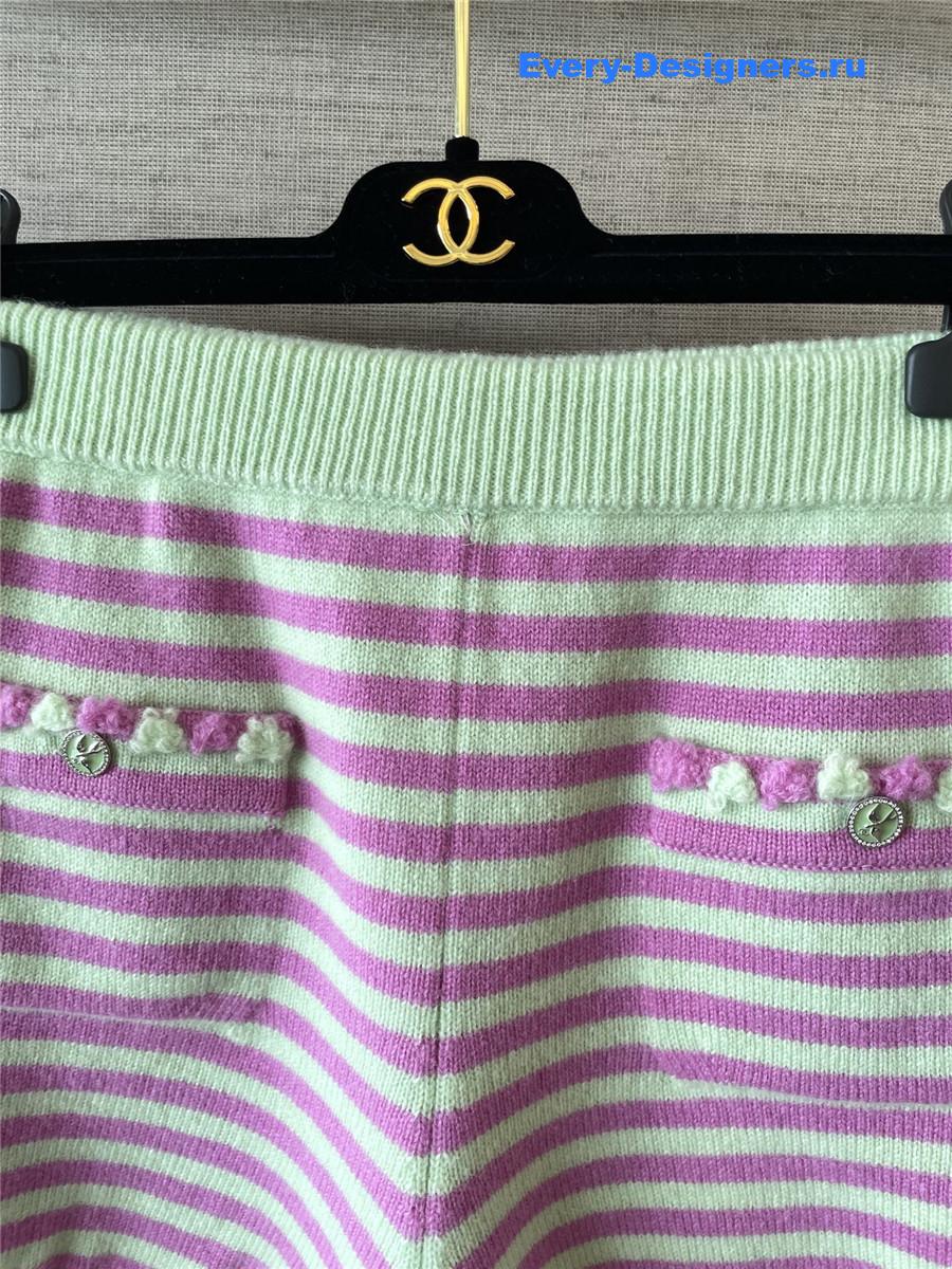 Ch**el pink stripe shorts