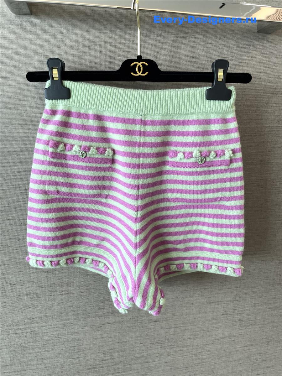 Ch**el pink stripe shorts