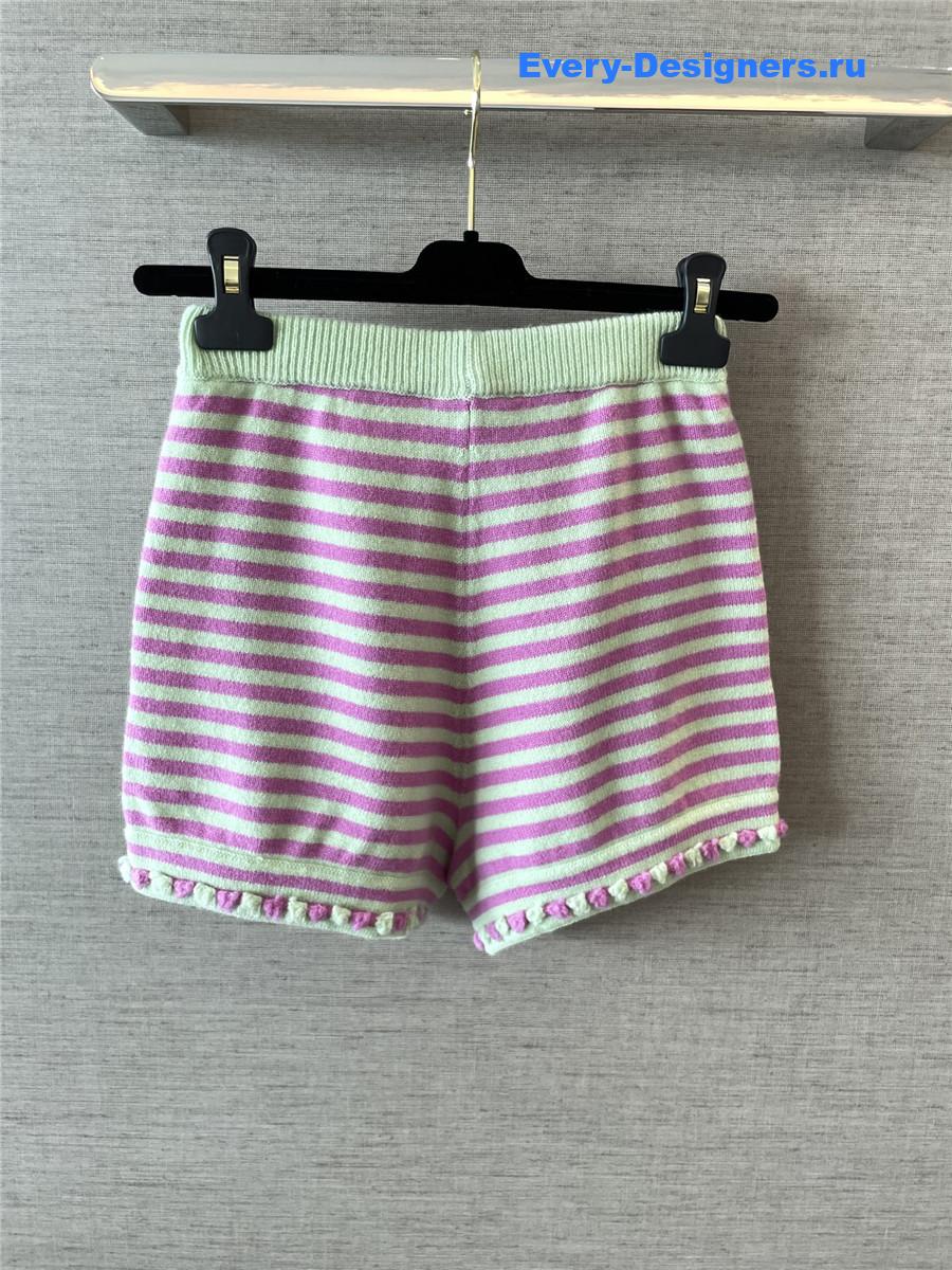 Ch**el pink stripe shorts