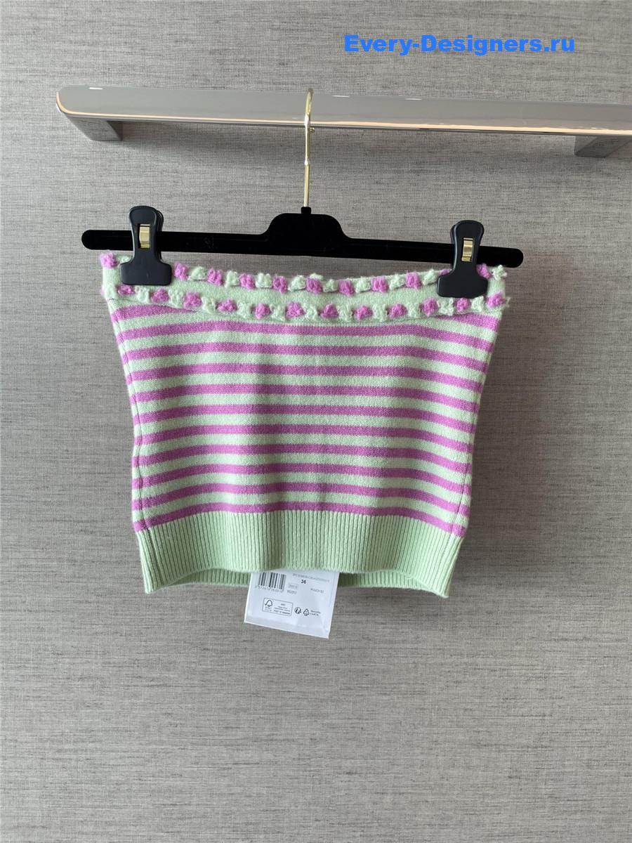 Ch**el pink striped tube top