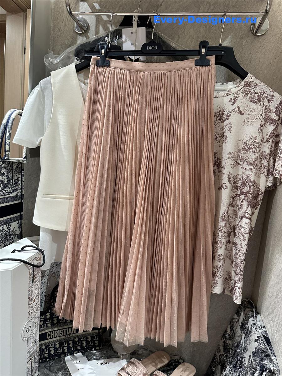 D10r pink polka dot tulle skirt