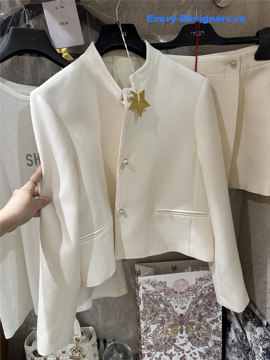 D10r off-white pearl button jacket