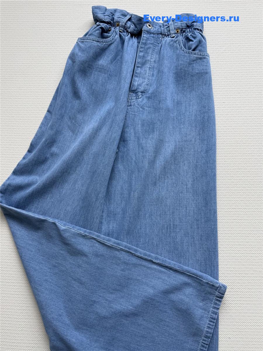 Miu Miu Floral Denim Trousers