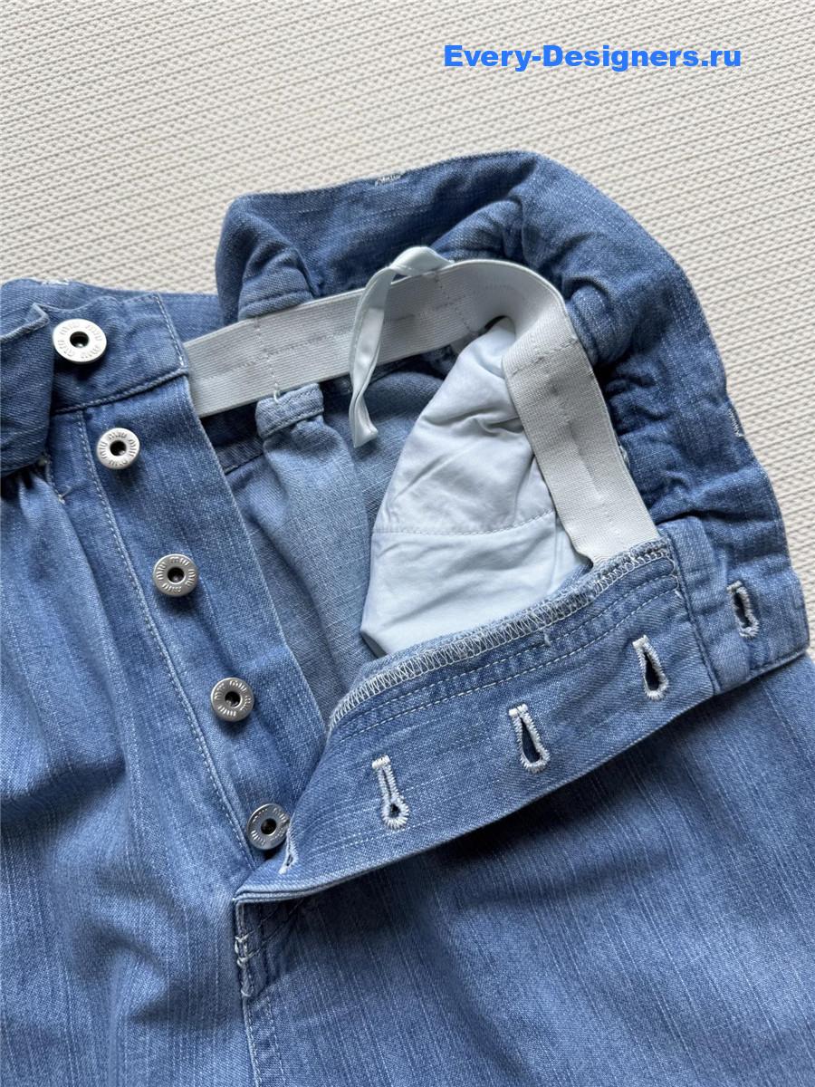 Miu Miu Floral Denim Trousers