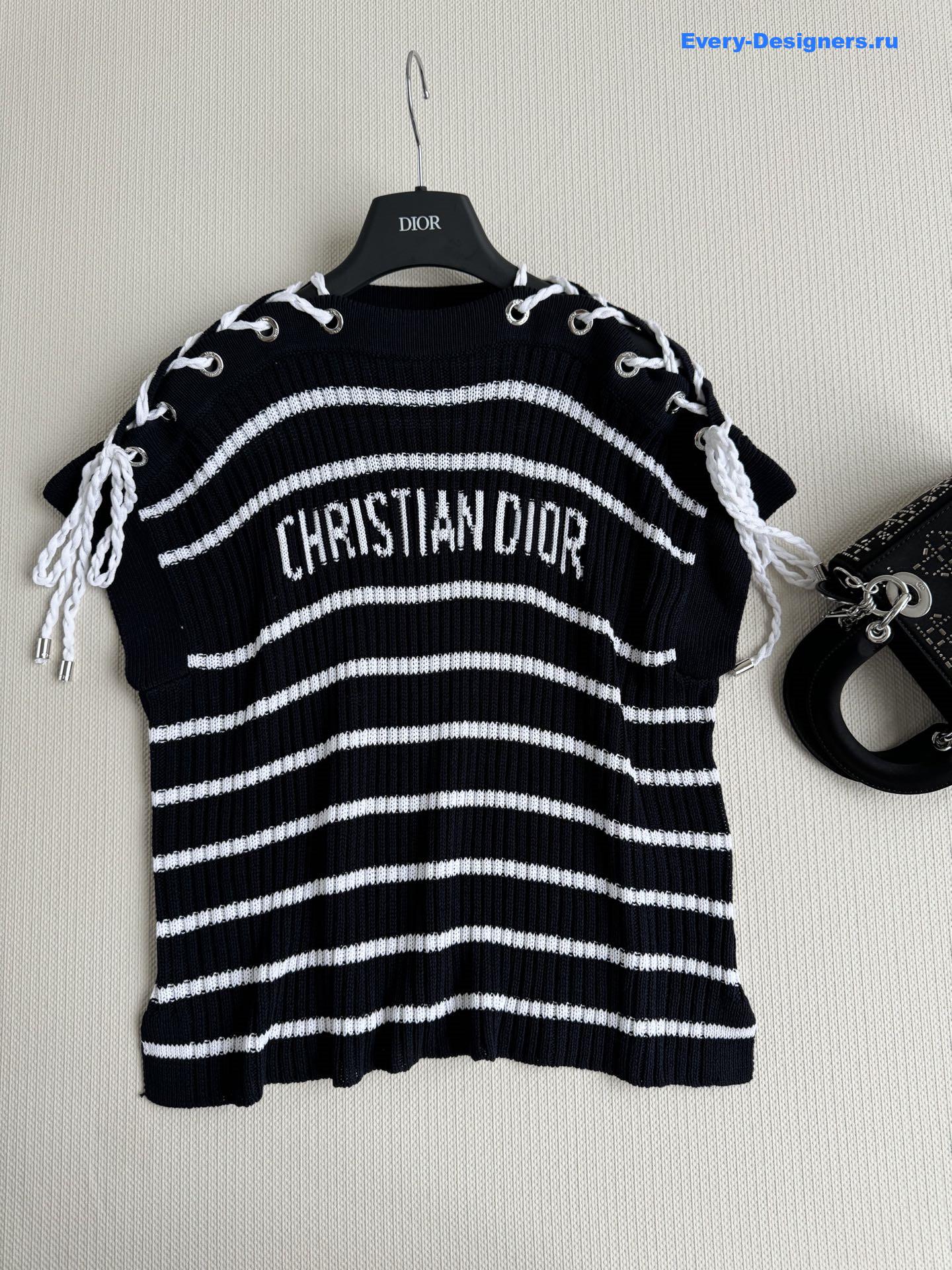 D10r knotted striped top