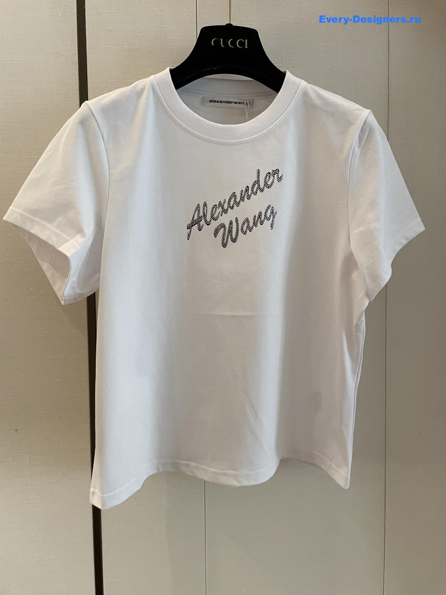 A1exa*der wang white crystal tee