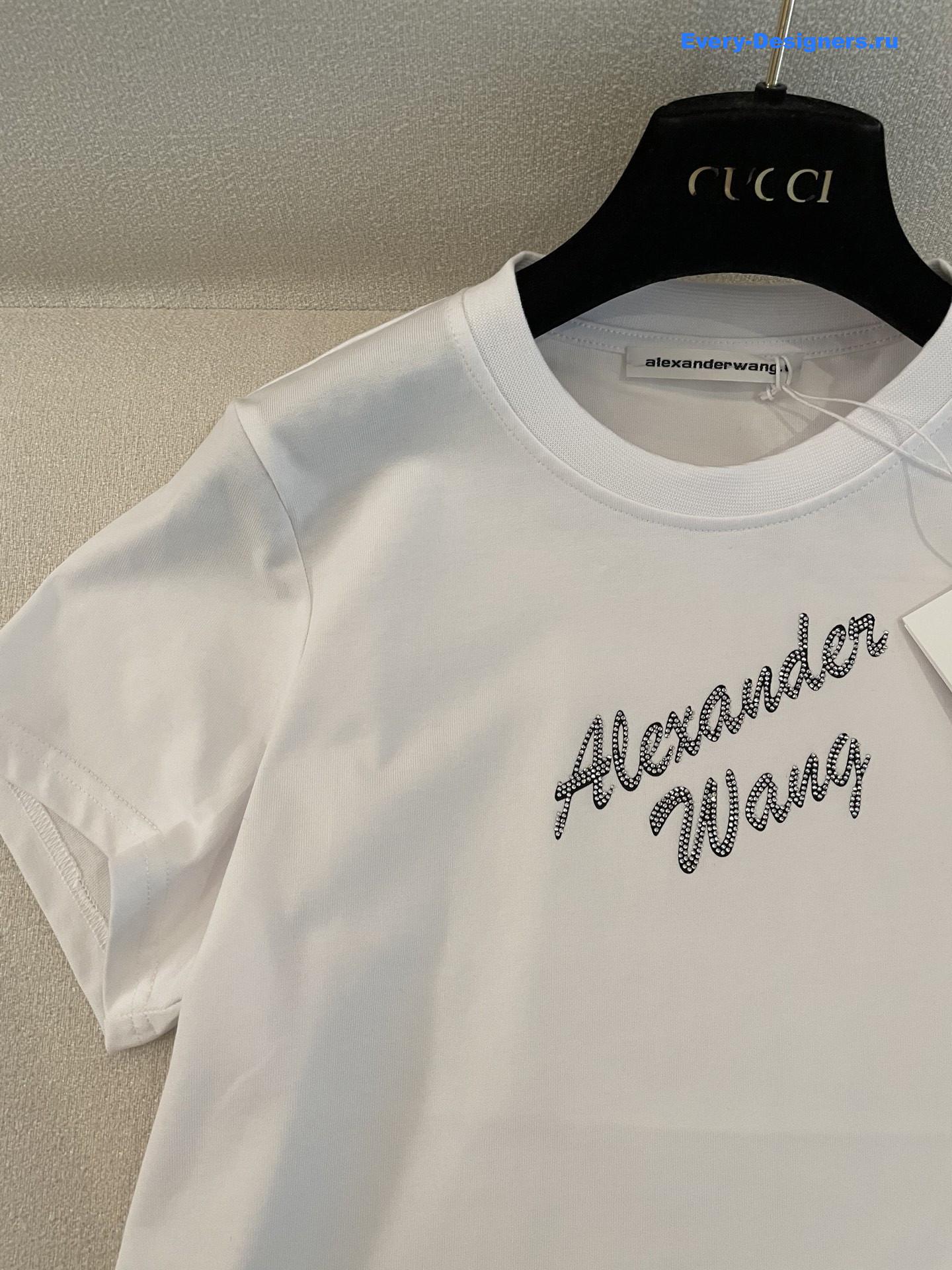 A1exa*der wang white crystal tee