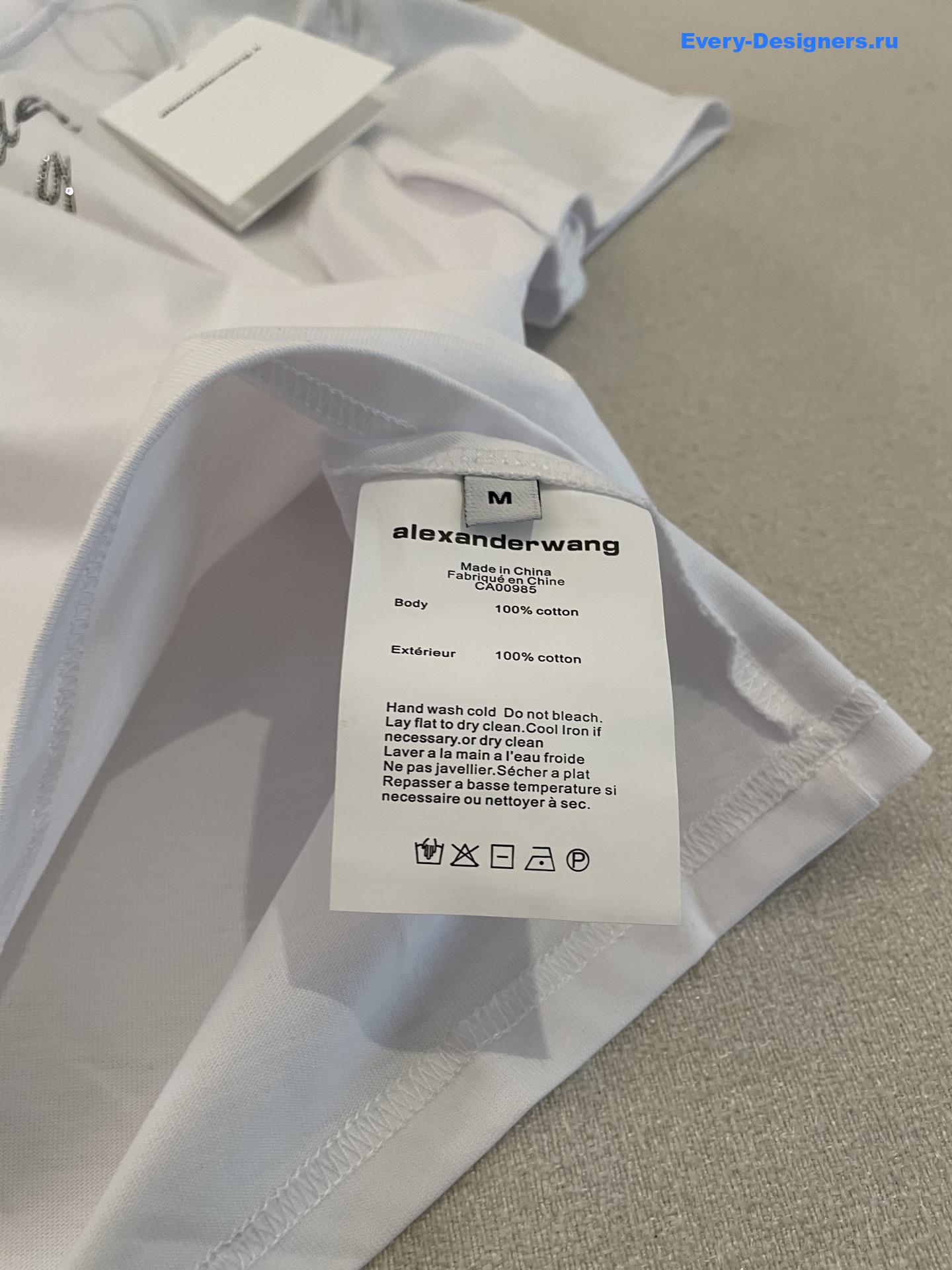 A1exa*der wang white crystal tee