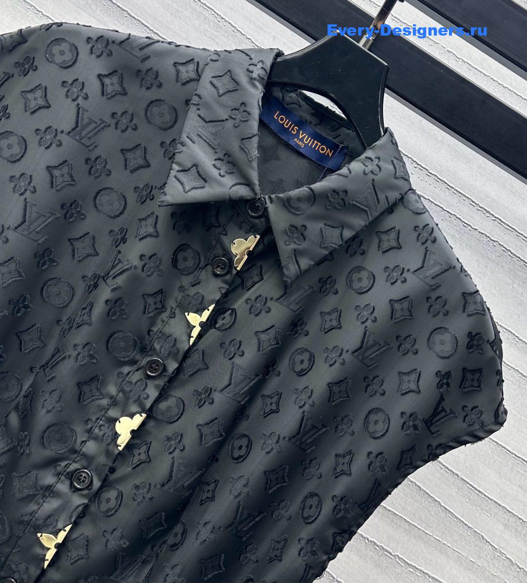 l0vis Vvtt0n black short-sleeved shirt dress