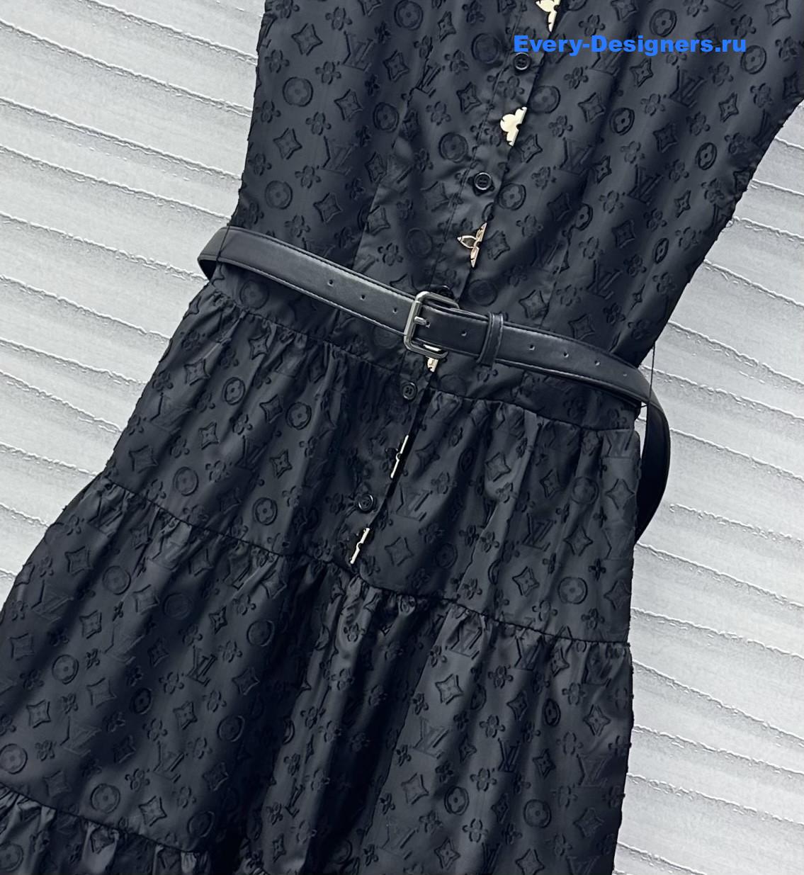 l0vis Vvtt0n black short-sleeved shirt dress