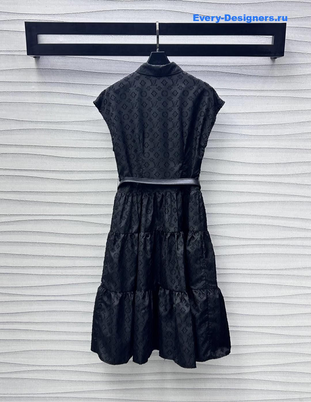 l0vis Vvtt0n black short-sleeved shirt dress