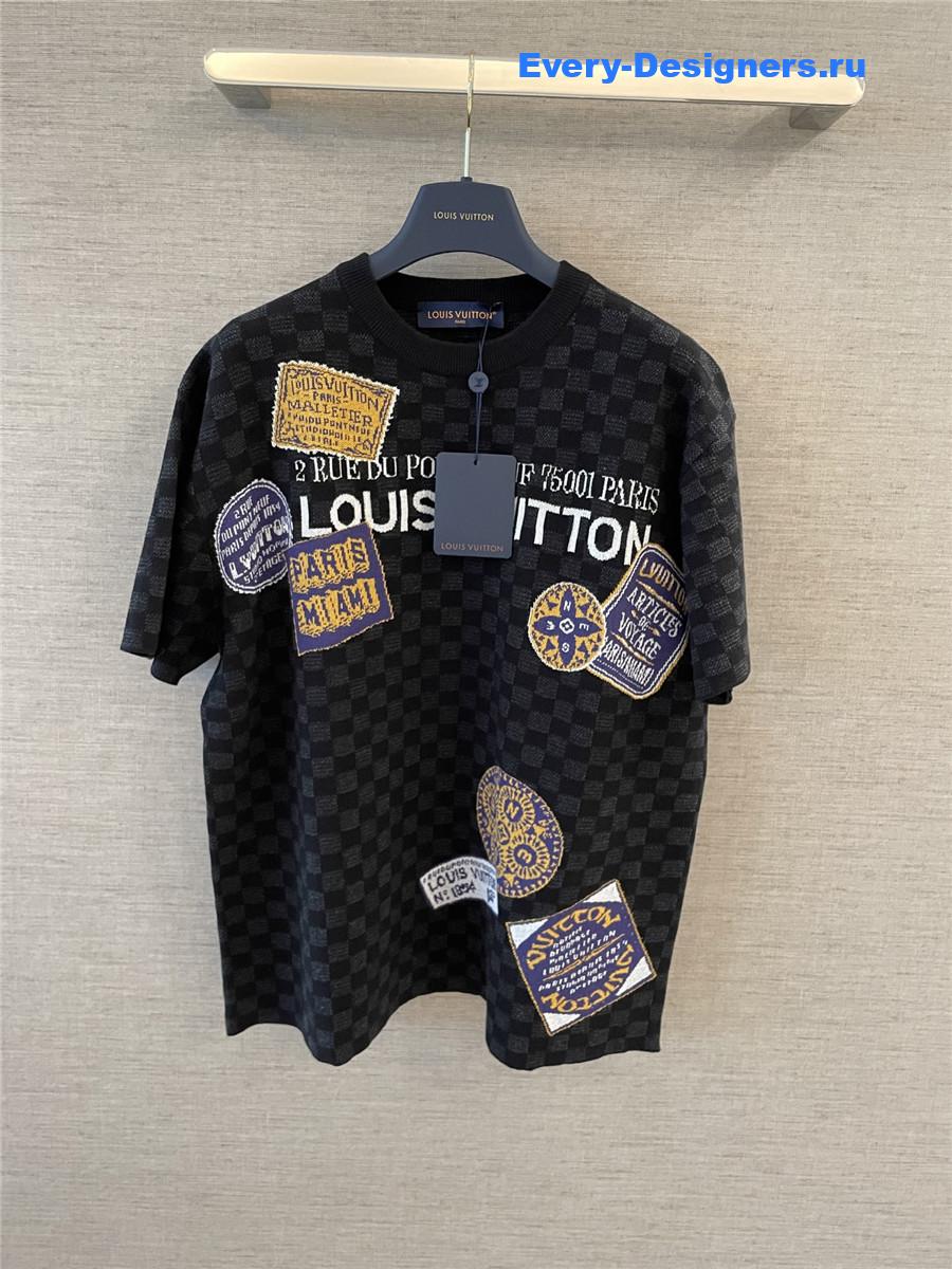 l0vis Vvtt0n damier crew neck short-sleeve