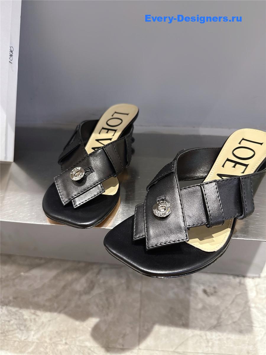 L0ew* toy panta black sandals