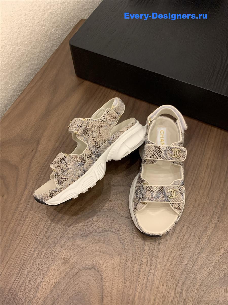 Ch**el snake skin platform sandals