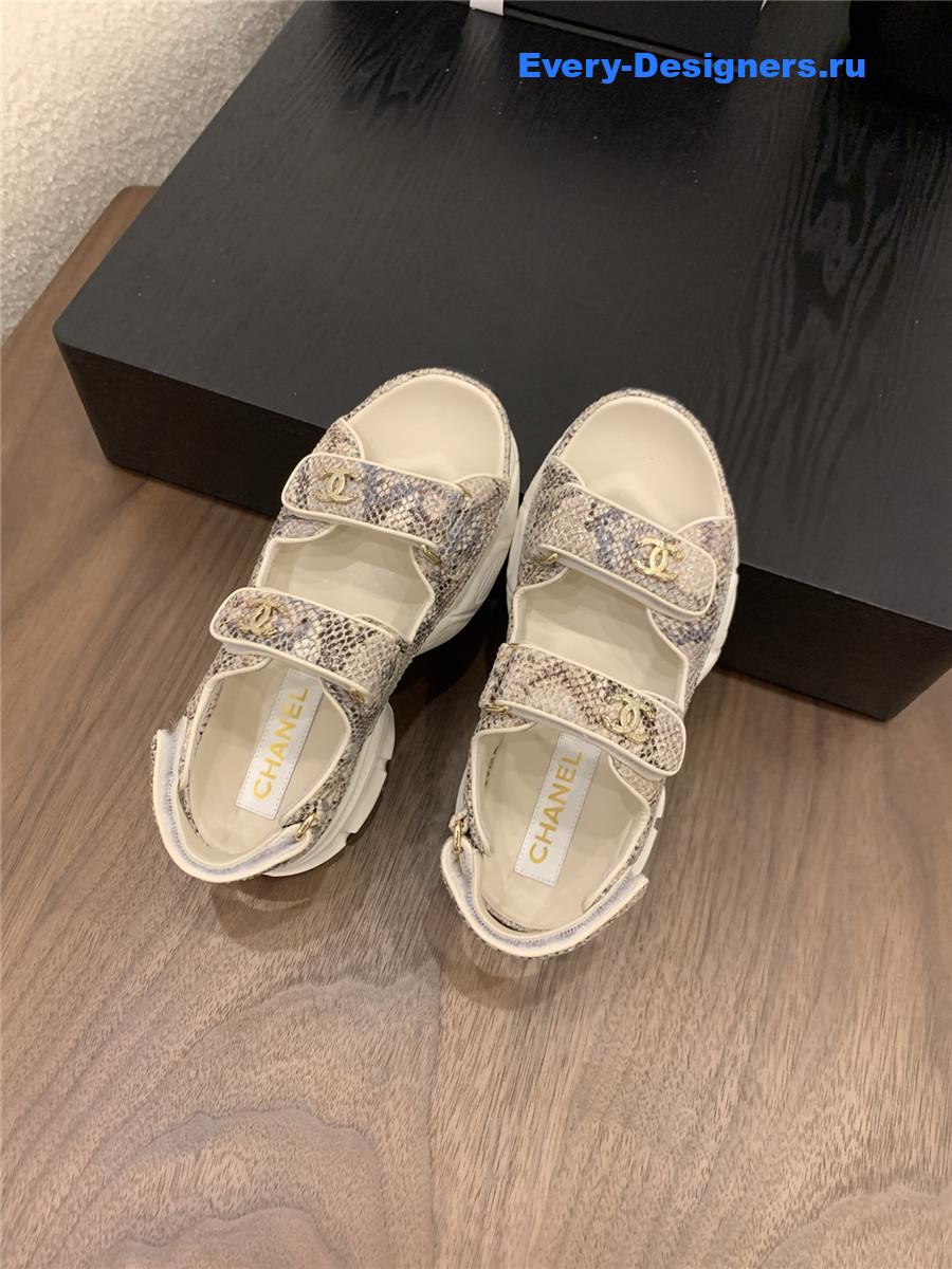 Ch**el snake skin platform sandals